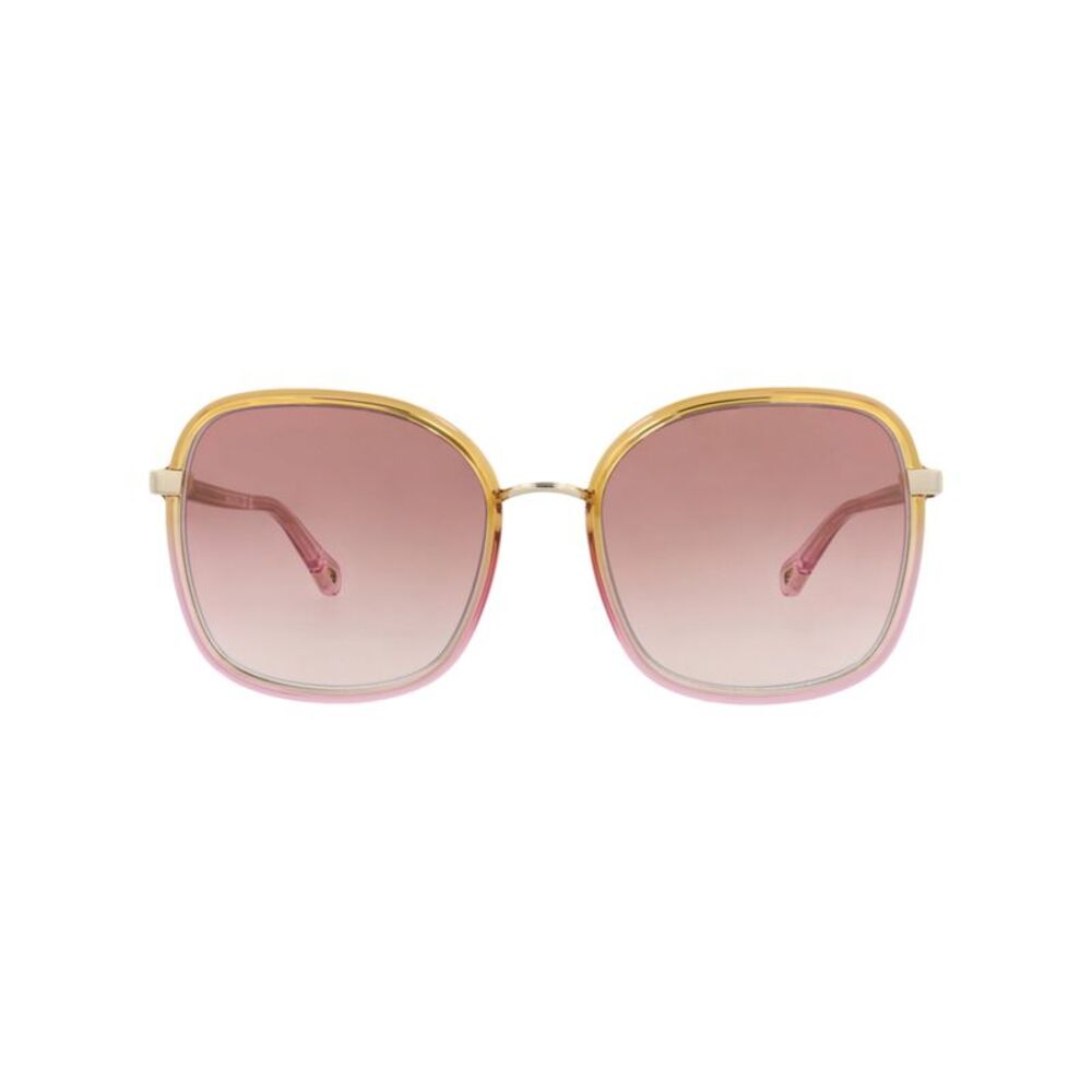 Chloé Square-Frame Injection Sunglasses Yellow Womens